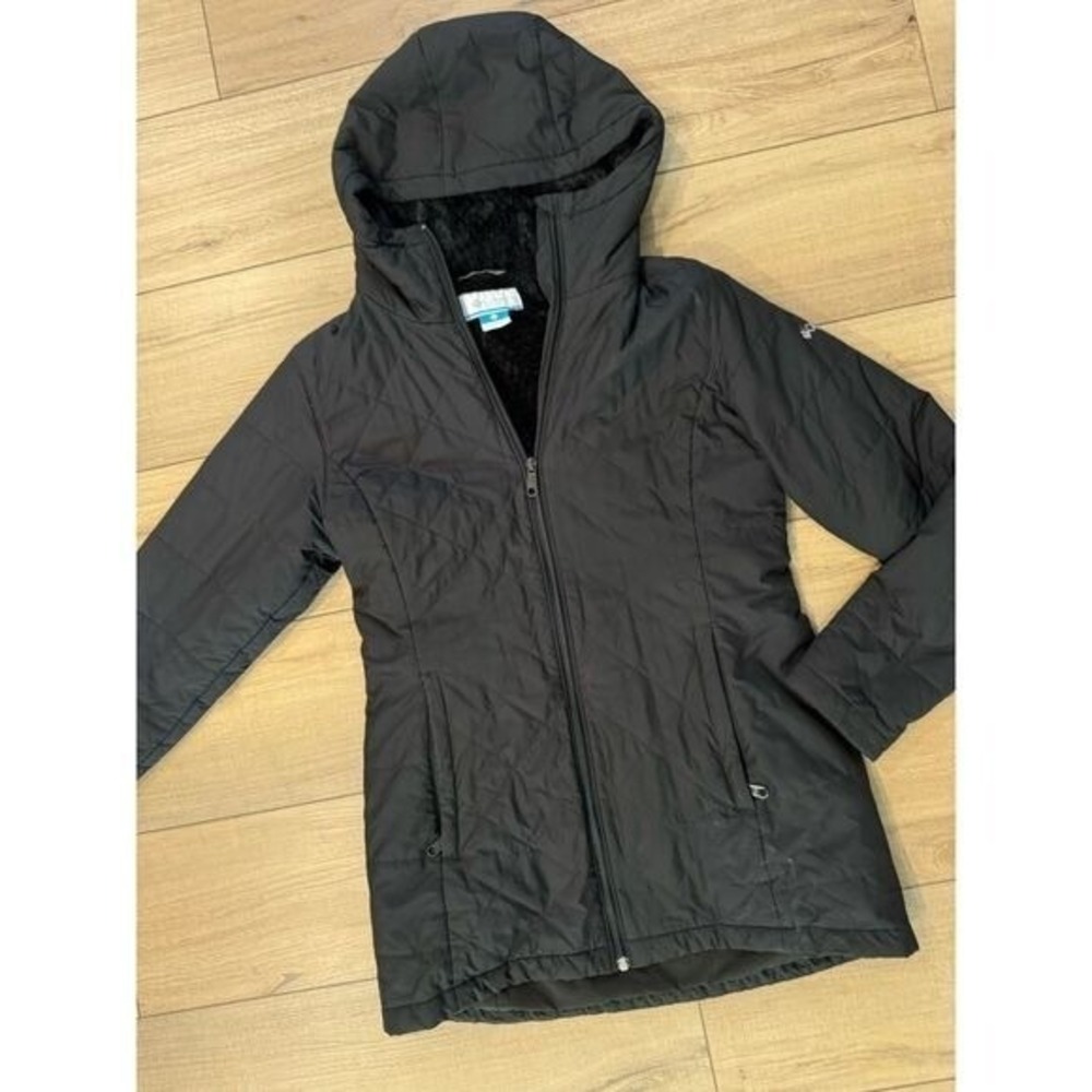 Columbia Snowmelt Valley II Lined Jacket Womens Small Black Quilted Hooded - Picture 4 of 5